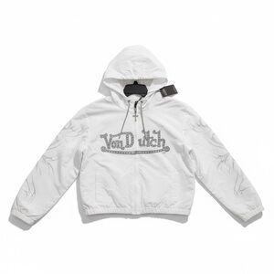 NEW Von Dutch women’s  White Hooded Jacket large